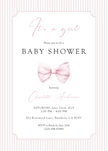 2014 it's a girl invitation: 2014 it's a girl invitation