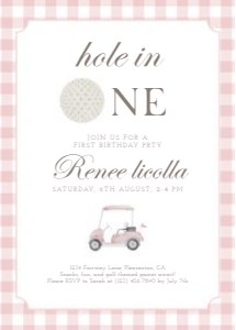 0311 pink hole in one invitation: 0311 pink hole in one invitation