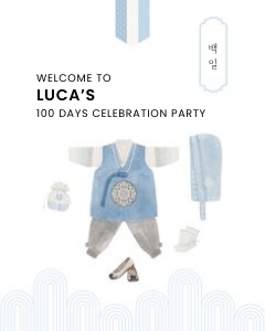 0305 blue 100 day welcome sign 16x20: 0305 Blue 100 days welcome sign