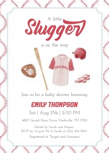 2016 red baby slugger invite: 2016 red slugger invite