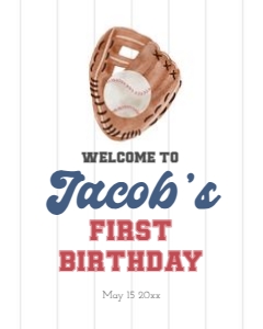 0315 Welcome sign 16x20: 0315 baseball bundle