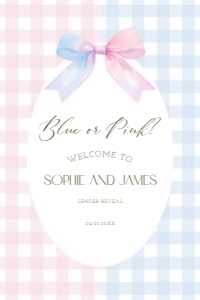 2014 blue or pink welcome sign 24x36: 2014 blue or pink welcome sign