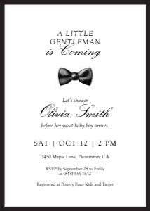 2021 modern little gentle man baby shower invite design preview