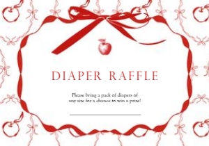 2020 red apple baby shower 5x3.5 baby raffle: 2020 red apple mini bundle