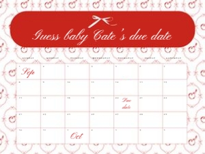 2020 red apple baby shower Arrival date calendar 18x24: 2020 calendar