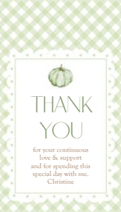 2019 green pumpkin baby shower rectangle favor tag: 2019 green pumpkin favor tag