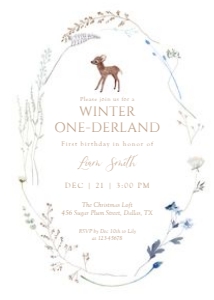 0319 winter onederland birthday: 0319 dear one-derland invite