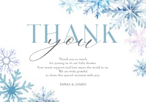 2024 blue winter wonderland thank you card: 2024 blue winter wonderland mini set