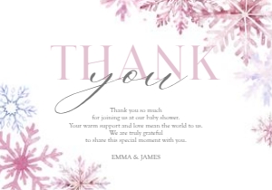 2024 pink winter wonderland thank you card: 2024 pink winter wonderland mini set
