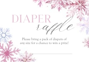 2024 pink winter wonderland 5x3.5 baby raffle: 2024 pink winter wonderland mini set