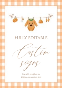 2028 pumpkin baby shower custom sign 5x7: 2028 pumpkin bundle