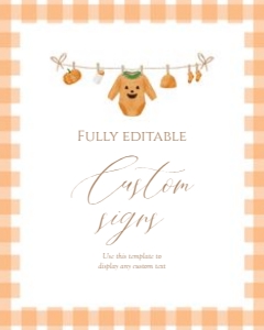 2028 pumpkin baby shower custom sign 8x10: 2028 pumpkin bundle