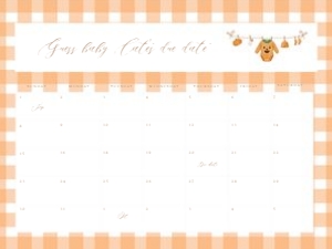 2028 pumpkin baby shower Arrival date calendar 18x24: 2028 pumpkin bundle