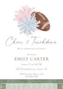 2032 Cheer & Touchdown invite design preview