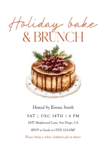 2033 holiday brunch invite: 2033 baking brunch invite
