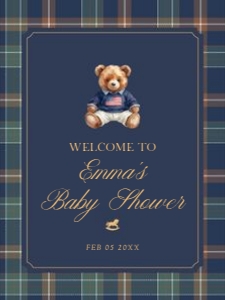 2036 boy welcome sign 18x24: 203601 welcome sign