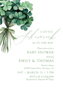 0804 Shamrock baby shower invite: 0804 shamrock baby shower invite