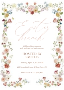 0805 easter floral bunch invite design preview