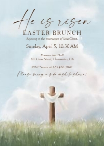 0805 cross he is risen invite design preview
