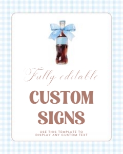 2039 baby shower custom sign 8x10: 2039 blue bundle