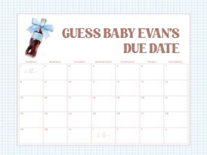 2039 Arrival date calendar 18x24: 2039 blue bundle