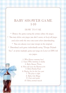 2039 baby shower game 1: 2039 blue bundle