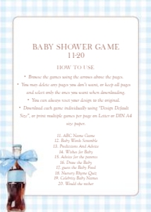 2039 baby shower game 2: 2039 blue bundle