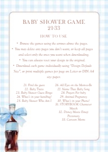 2039 baby shower game 3: 2039 blue bundle
