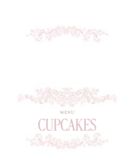 2040 pink Folded food menu card: 2040 bundle