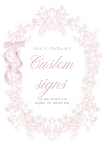 2040 pink baby shower custom sign 5x7: 2040 bundle