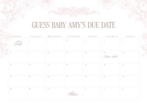 2040 pink Arrival date calendar 18x24: 2040 bundle
