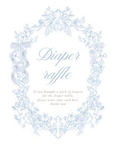 2040 blue Diaper raffle sign: 2040 blue bundle