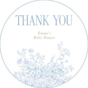 2040 blue round and square favor tag: 2040 blue bundle