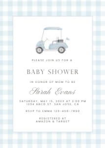 2041 blue gingham invite: 2041 blue gingham bundle