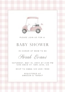 2041 pink gingham invite: 2041 pink gingham bundle