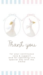 2011 rectangle favor tag: Celebrate your little "silly goose" with this soft pastel pink an