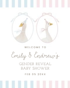 2011 Welcome sign 16x20: Celebrate your little "silly goose" with this soft pastel pink an