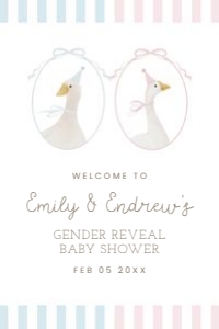2011 Welcome sign 24x36: Celebrate your little "silly goose" with this soft pastel pink an