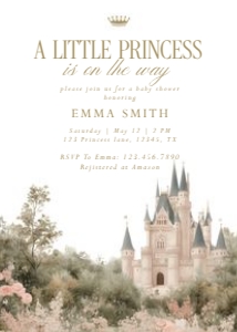 2042 princess shower 3: Princess Castle Enchanted Storybook Fairytale Theme Baby Shower B