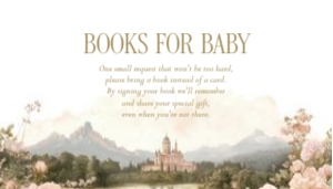 2042 Books for baby 3.5x2: Princess Castle Enchanted Storybook Fairytale Theme Baby Shower B