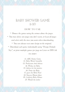 0204 baby shower game 2: 0204 bundle