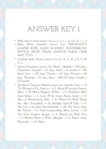 0204 baby shower game answer key: 0204 bundle