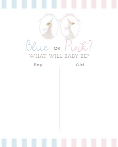 2011 gender reveal voting sign 16x20: Celebrate your little "silly goose" with this soft pastel pink an