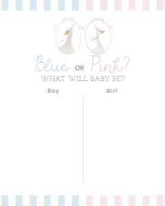 2011 gender reveal voting sign 8x10: Celebrate your little "silly goose" with this soft pastel pink an