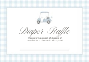 2041 blue golf 5x3.5 baby raffle: 2041 blue gingham bundle