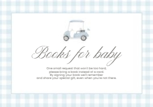 2041 blue golf books for baby 3.5x5: 2041 blue gingham bundle