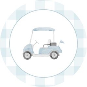 2041 blue golf cake topper: 2041 blue gingham bundle