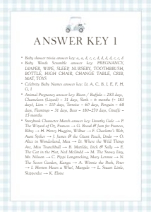 2041 blue golf baby shower game answer key: 2041 blue gingham bundle