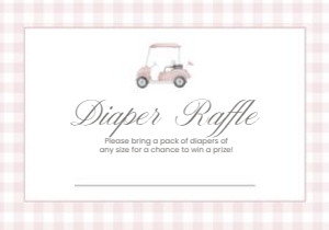 2041 pink golf 5x3.5 baby raffle: 2041 pink gingham bundle