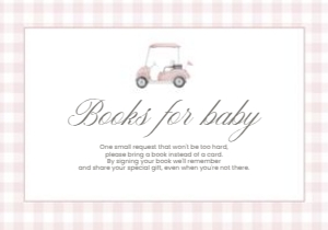 2041 pink golf books for baby 3.5x5: 2041 pink gingham bundle